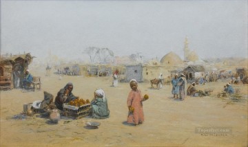 Árabe Painting - Los vendedores de naranjas Alphons Leopold Mielich Araber